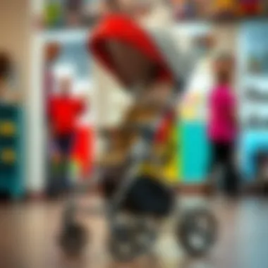 Showcasing Features of a Second-Hand Stroller A well-maintained second-hand stroller showcasing its features