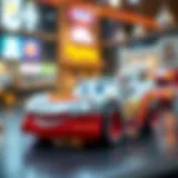 A detailed view of Lightning McQueen as a robot car concept