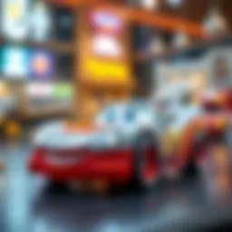 A detailed view of Lightning McQueen as a robot car concept