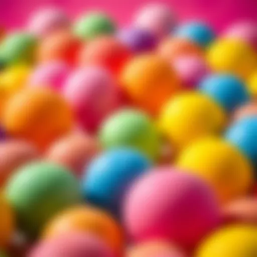 Vibrant Sponge Balls for Playtime Colorful sponge balls arranged in a playful setting