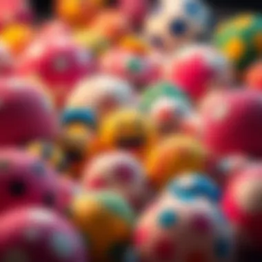 A variety of sponge balls showcasing their diverse designs