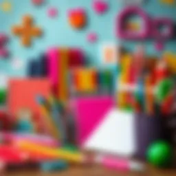 Variety of stationery products including notebooks and pens