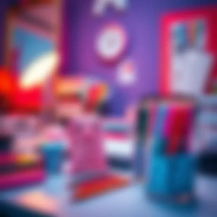 Stylish workspace featuring various glitter pencil cases