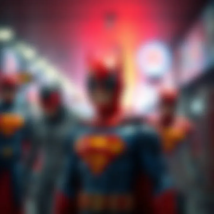 Visual depiction of the psychological impact of superhero identities