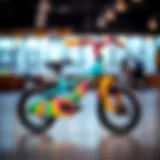 A colorful balance bike designed for toddlers