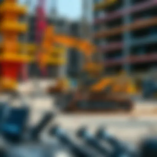 Remote-Controlled Industrial Equipment in Action Remote-controlled industrial equipment operating at a construction site