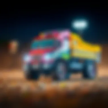 Remote-controlled truck in action