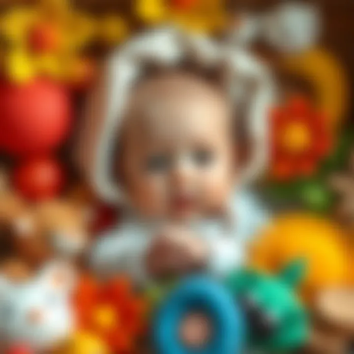 A serene image of a baby surrounded by nurturing elements