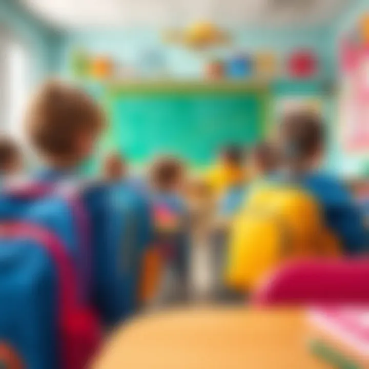 Children using Yukka school bags in a classroom setting