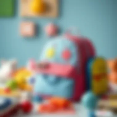 Different materials used in Yukka school bags displayed