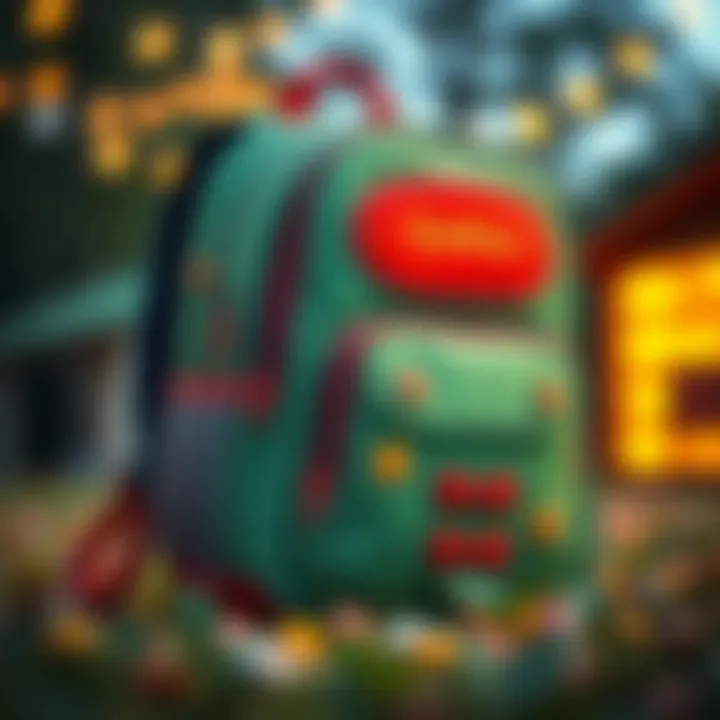 A stylish Yukka school bag showcasing its unique design