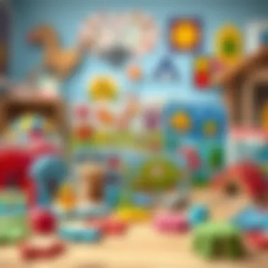 An assortment of educational puzzles displayed on a table.